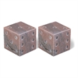 Meridian Furniture Dice Pink Marble Decorative Dice
