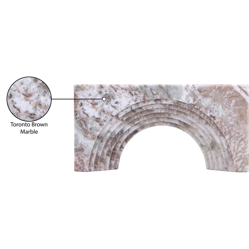 Meridian Furniture Cambre Brown Marble Decorative Object