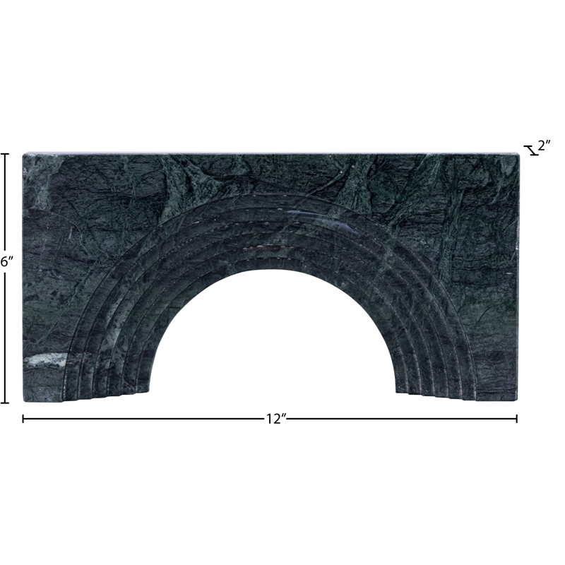 Meridian Furniture Cambre Green Marble Decorative Object