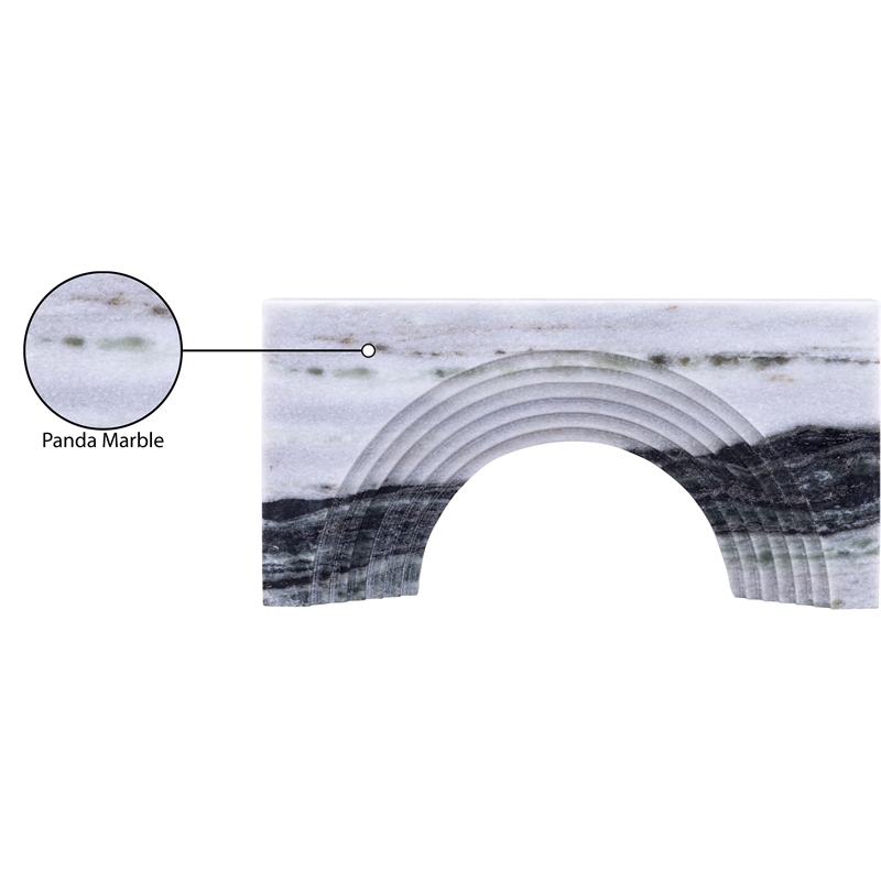 Meridian Furniture Cambre Panda Marble Decorative Object