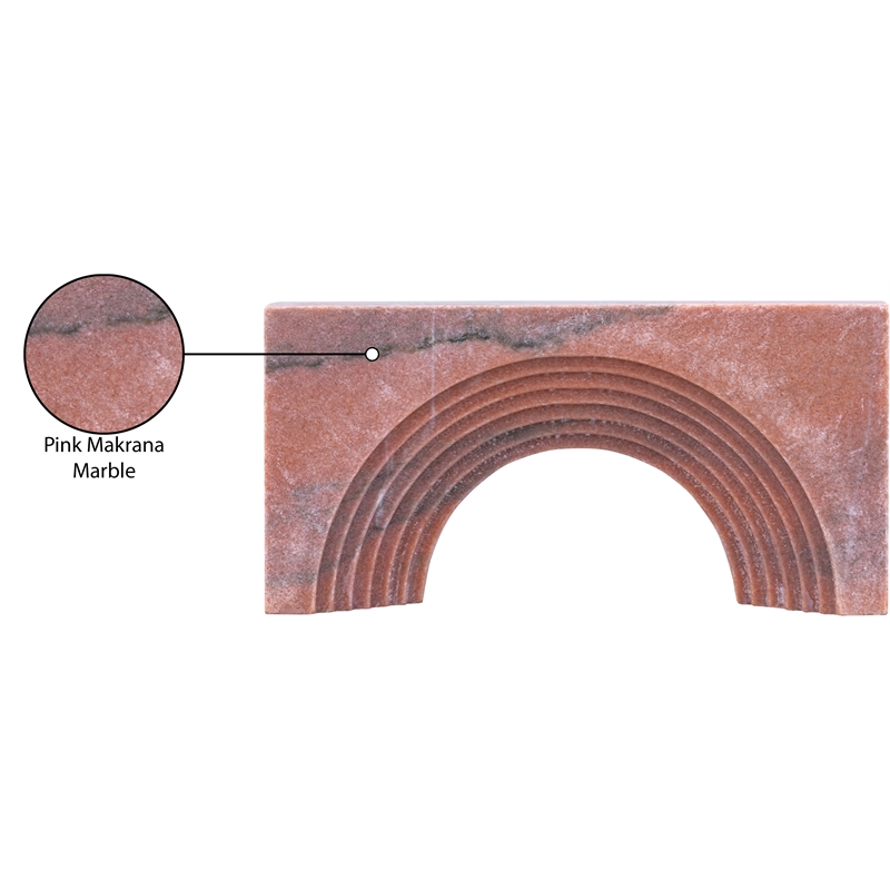 Meridian Furniture Cambre Pink Marble Decorative Object