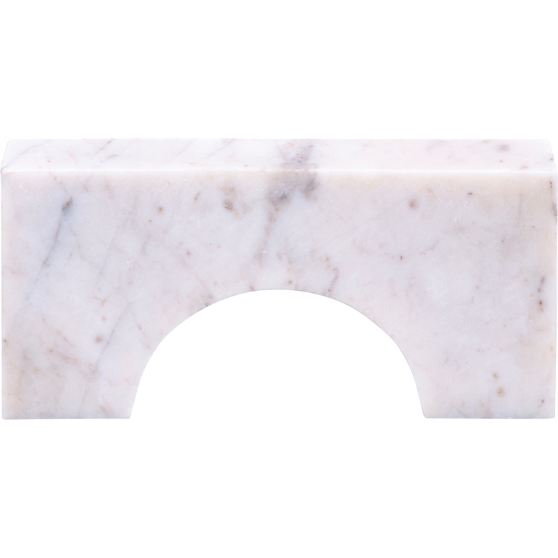 Meridian Furniture Cambre White Marble Decorative Object