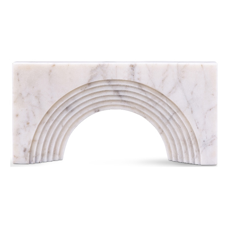 Meridian Furniture Cambre White Marble Decorative Object