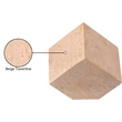 Meridian Furniture Block Beige Travertine Decorative Cube