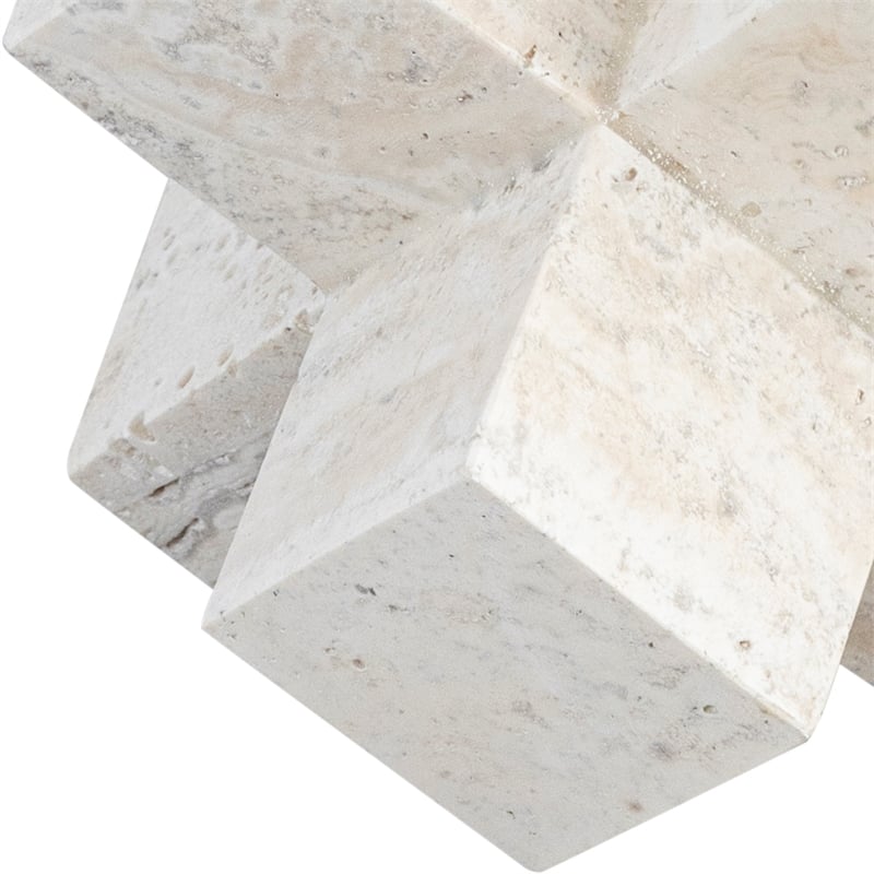 Meridian Furniture Jack Beige Travertine Decorative Jack Object