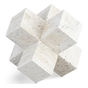 Meridian Furniture Jack Beige Travertine Decorative Jack Object