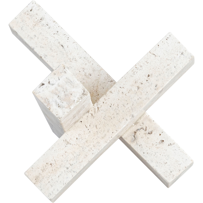 Meridian Furniture Stix Beige Travertine Decorative Object
