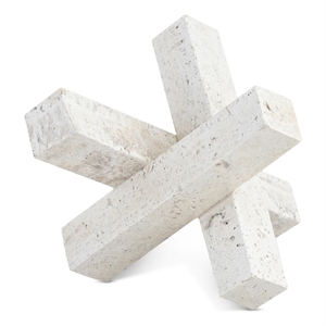 Meridian Furniture Stix Beige Travertine Decorative Object