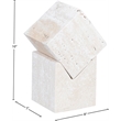 Meridian Furniture Quad Beige Travertine Decorative Cube