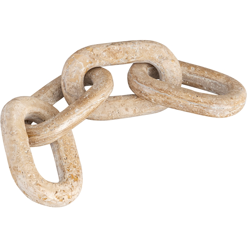 Meridian Furniture Lynx Beige Travertine Decorative Chain Links