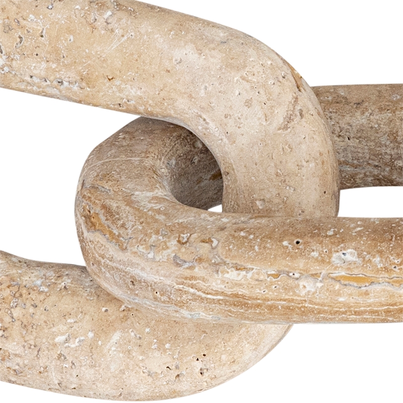 Meridian Furniture Lynx Beige Travertine Decorative Chain Links