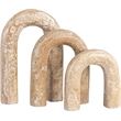 Meridian Furniture Arco Beige Travertine 3pc. Decorative Object