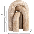 Meridian Furniture Arco Beige Travertine 3pc. Decorative Object