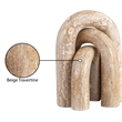 Meridian Furniture Arco Beige Travertine 3pc. Decorative Object