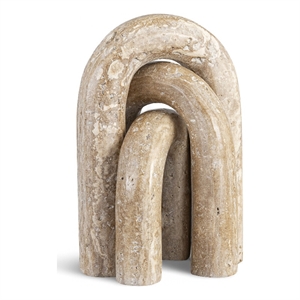 Meridian Furniture Arco Beige Travertine 3pc. Decorative Object