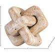 Meridian Furniture Bond Beige Travertine Decorative Knot