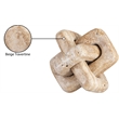 Meridian Furniture Bond Beige Travertine Decorative Knot
