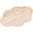 Meridian Furniture Rimini Beige Clover Shaped Travertine Tray
