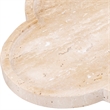 Meridian Furniture Rimini Beige Clover Shaped Travertine Tray
