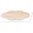 Meridian Furniture Rimini Beige Clover Shaped Travertine Tray