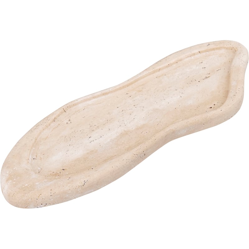 Meridian Furniture Arezzo Beige Travertine Tray