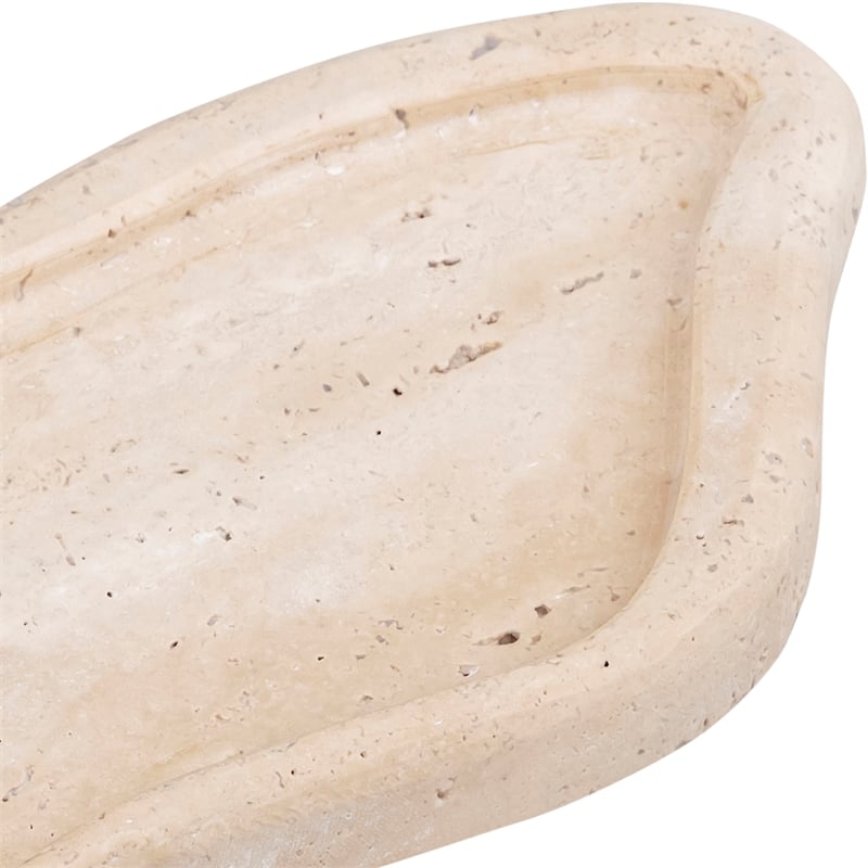 Meridian Furniture Arezzo Beige Travertine Tray