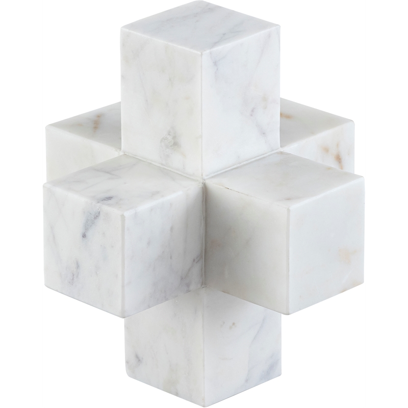 Meridian Furniture Jack White Marble Decorative Jack Object