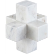 Meridian Furniture Jack White Marble Decorative Jack Object