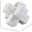 Meridian Furniture Jack White Marble Decorative Jack Object