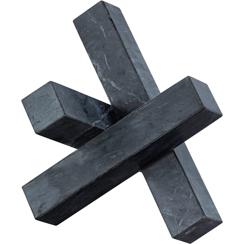 Meridian Furniture Stix Black Marble Decorative Object