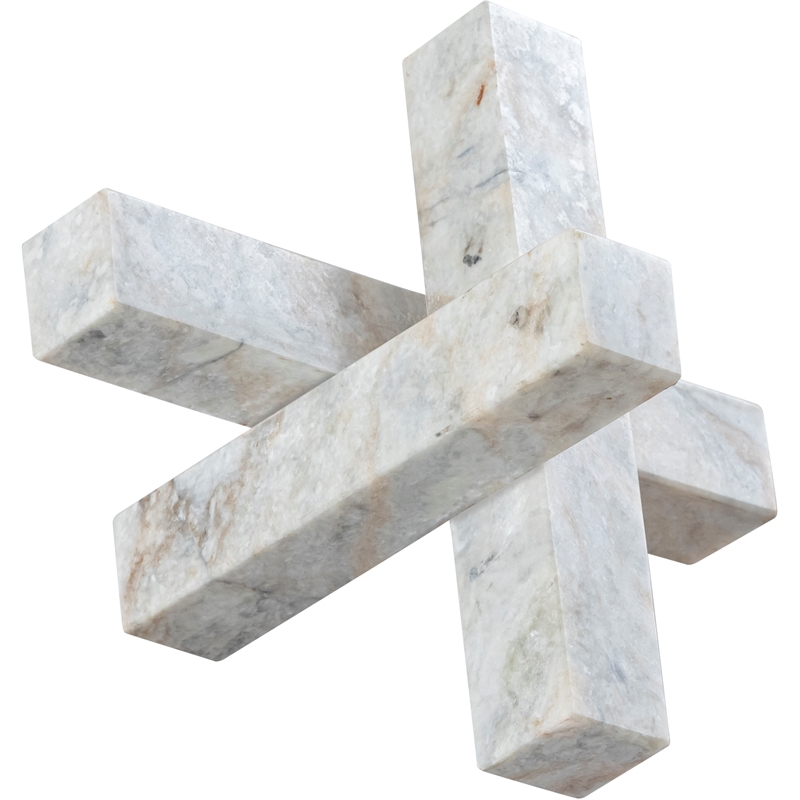 Meridian Furniture Stix Brown Marble Decorative Object