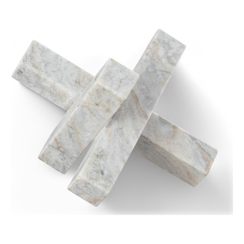 Meridian Furniture Stix Brown Marble Decorative Object