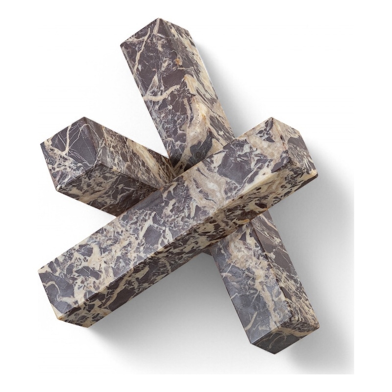 Meridian Furniture Stix Cherry Marble Decorative Object