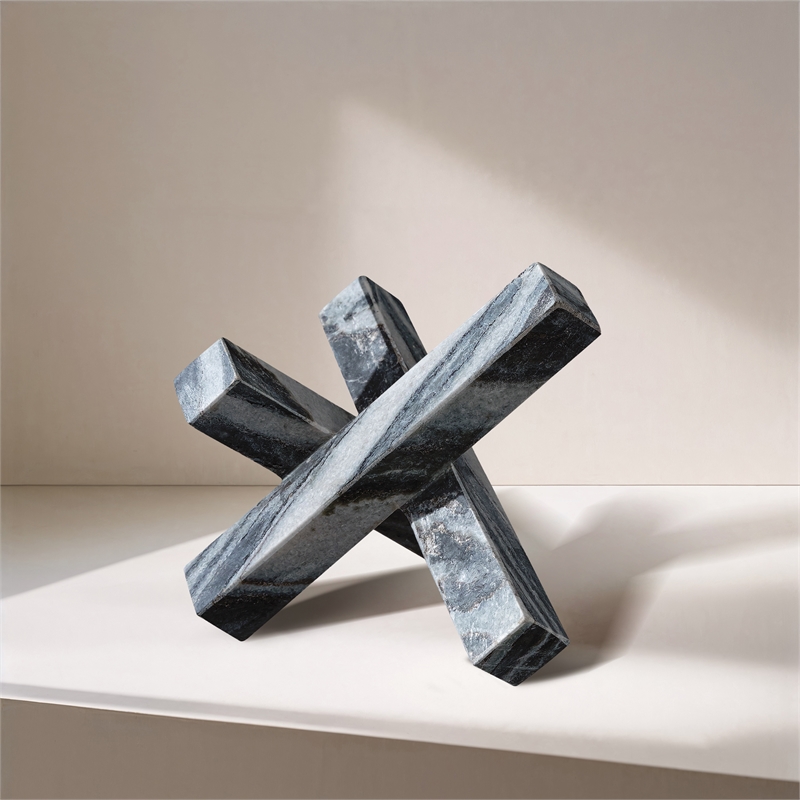 Meridian Furniture Stix Panda Marble Decorative Object