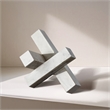 Meridian Furniture Stix White Marble Decorative Object