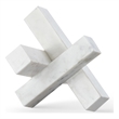 Meridian Furniture Stix White Marble Decorative Object