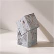 Meridian Furniture Quad Beige Marble Decorative Cube