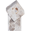 Meridian Furniture Quad Beige Marble Decorative Cube