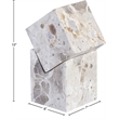 Meridian Furniture Quad Beige Marble Decorative Cube