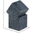 Meridian Furniture Quad Black Marble Decorative Cube