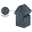 Meridian Furniture Quad Black Marble Decorative Cube