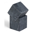 Meridian Furniture Quad Black Marble Decorative Cube