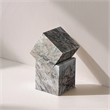 Meridian Furniture Quad Brown Marble Decorative Cube