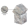 Meridian Furniture Quad Brown Marble Decorative Cube