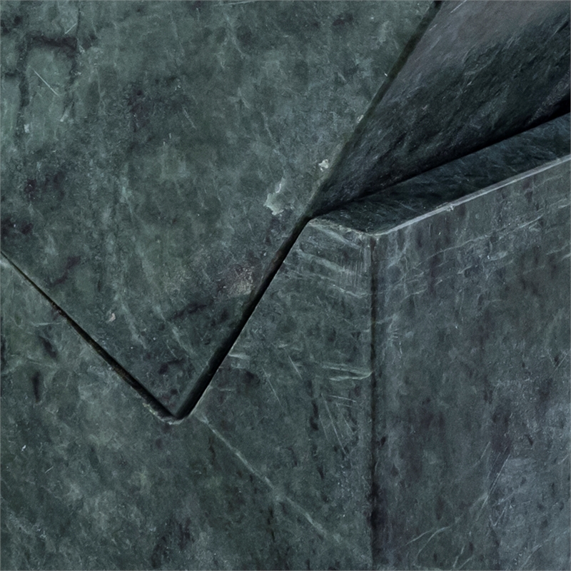 Meridian Furniture Quad Green Marble Decorative Cube