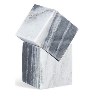 Meridian Furniture Quad Panda Marble Decorative Cube