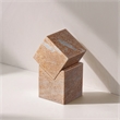 Meridian Furniture Quad Pink Marble Decorative Cube