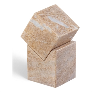 Meridian Furniture Quad Pink Marble Decorative Cube