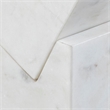Meridian Furniture Quad White Marble Decorative Cube