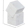 Meridian Furniture Quad White Marble Decorative Cube